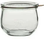 WECK Einkochglas 4-tlg., mit Deckel, Dichtungsring, Klammer, Inhalt: 0,50 Liter