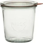 WECK Einkochglas 4-tlg., mit Deckel, Dichtungsring, Klammer, Inhalt: 0,50 Liter