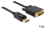 Delock Kabel Displayport 1.1 Stecker > DVI 24+1 Stecker Passiv 1 m schwarz