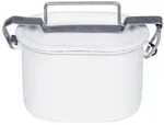 Riess Classic Weiss Dichtungsdose oval &Oslash; 12cm Emaille mit Deckel