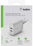 Belkin BOOST CHARGE - Netzteil - 24 Watt - QC 3.0 - 2 Ausgabeanschlussstellen (U...