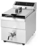 HENDI Induktionsfritteuse mit Ablasshahn - 8 l, 8L, Hellgrau, 230V/3500W,...