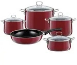 Riess Topfset 5-teilig Rosso Emaille