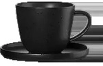 ASA Kaffeetasse mit Unterer, kuro d. 8,9 cm, h. 7,2 cm, 0,25 l.