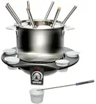 UNOLD FONDUE-&Eacute;L&Eacute;GANCE - Fondue-Topf / Elektro-Wok - 1.5 Liter - schwarz/silber