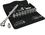 8100 SC 8 ZYKLOP METAL-KNARRENSATZ, WERA, 1/2" VIERKANT, METRISCH, 28-TEILIG, WERA,