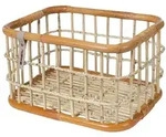 Fahrradkorb Basil Green Life Rattan L 46x35x28cm, natur braun, weitmaschig