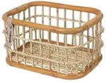 Fahrradkorb Basil Green Life Rattan M 39x29x22cm, natur braun, weitmaschig