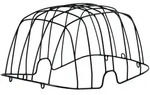 Basil Space Frame Drahtgitter &ndash; f&uuml;r Hinterrad-Tierkorb Buddy, Schwarz