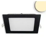ISOLED ultraflacher LED Downlight 9W 248x248mm schwarz - warmwei&szlig; (3000K)