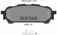 TEXTAR Bremsbelagsatz, Scheibenbremse 2433101 f&uuml;r Subaru