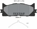 TEXTAR Bremsbelagsatz, Scheibenbremse 2435001 f&uuml;r TOYOTA