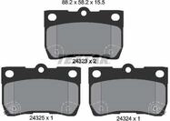 TEXTAR Bremsbelagsatz, Scheibenbremse 2432301 f&uuml;r LEXUS TOYOTA