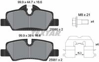 TEXTAR Bremsbelagsatz, Scheibenbremse 2598001 f&uuml;r MINI