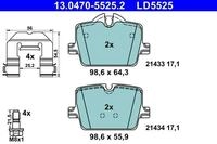 ATE Bremsbelagsatz, Scheibenbremse 13047055252 f&uuml;r BMW TOYOTA