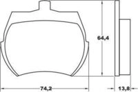 A.B.S. Bremsbelagsatz, Scheibenbremse 36011 f&uuml;r MINI Vaughall ROVER AUSTIN MG