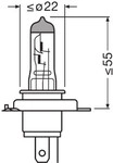 OSRAM Gl&uuml;hlampe, Fernscheinwerfer NIGHT BREAKER&reg; LASER H4 Einzelblister...