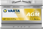 VARTA Starterbatterie DYNAMIC AGM 12 V, 70 Ah, 760 A 570901076k262 12V 68Ah 760A f&uuml;r