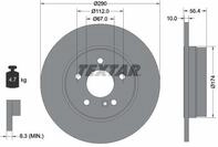 TEXTAR Bremsscheibe PRO 92072703 290mm 10mm f&uuml;r Mercedes