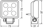 OSRAM Arbeitsscheinwerfer LEDriving&reg; CUBE VX70-WD LEDWL103-WD