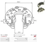AS-PL arc5028 107,50mm f&uuml;r MITSUBISHI