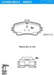 ATE Bremsbelagsatz, Scheibenbremse 13046028332 f&uuml;r Mercedes