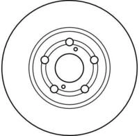 TRW Bremsscheibe df4046 260mm 25mm f&uuml;r TOYOTA