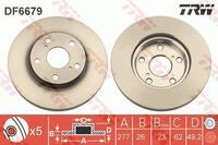 TRW Bremsscheibe df6679 277mm 26mm f&uuml;r TOYOTA