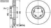 ATE Bremsscheibe 24012802931 bel&uuml;ftet 300mm 28mm f&uuml;r Ford