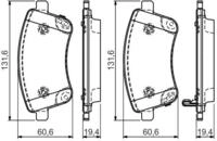 BOSCH Bremsbelagsatz, Scheibenbremse 0986494552 f&uuml;r KIA
