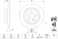 BOSCH Bremsscheibe 0986479042 bel&uuml;ftet 300mm 22mm f&uuml;r Mercedes Chrysler