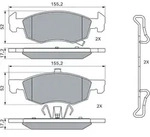 BOSCH Bremsbelagsatz, Scheibenbremse 0986494824 f&uuml;r HOLDEN