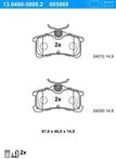 ATE Bremsbelagsatz, Scheibenbremse 13046058692 f&uuml;r TOYOTA