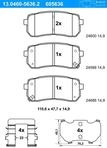 ATE Bremsbelagsatz, Scheibenbremse 13046056362 f&uuml;r HYUNDAI KIA