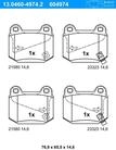 ATE Bremsbelagsatz, Scheibenbremse 13046049742 f&uuml;r NISSAN Subaru