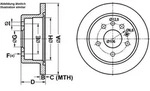 ATE Bremsscheibe 24011002491 voll 260mm 10mm f&uuml;r Vaughall SAAB