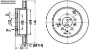 ATE Bremsscheibe 24011801501 bel&uuml;ftet 302mm 18mm f&uuml;r MAZDA