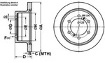 ATE Bremsscheibe 24011801401 voll 315mm 18mm f&uuml;r MITSUBISHI