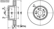 ATE Bremsscheibe 24013001001 bel&uuml;ftet 320mm 30mm f&uuml;r Mercedes