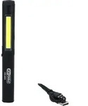 KS TOOLS Handleuchte LED COB Stripe Inspektionslampe 350 Lumen mit UV-Spot und