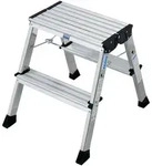 Krause MONTO Doppel-KlappTritt Rolly, Alu Natur 2x2 Stufen