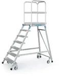 ZARGES Podesttreppe, einseitig 7 Stufen