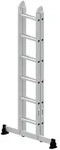 G&uuml;nzburger Steigtechnik Klappleiter 2-teilig mit nivello&reg;-Traverse 2x6 Sprossen