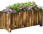 Outsunny Hochbeet 100x38,5x40cm Pflanzkasten f&uuml;r Kr&auml;uter Gem&uuml;se & Blumenbeet...