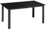 Outsunny Gartentisch f&uuml;r 6 Personen, Esstisch mit Glastischplatte, 150 x 90 x...