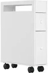 kleankin Badezimmerschrank mit Rollen, Nischenschrank mit 2 Schubladen,...