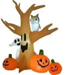 HOMCOM Halloween Aufblasbares Spukgespenst Luftfigur Aufleuchtend Deko 120/ 240 cm