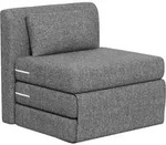 HOMCOM Bodensessel 2-in-1 Klappbar Schlafsofa mit Leinenoptik, Gepolstert Bodenstuhl