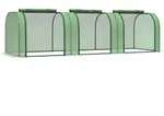 Outsunny Foliengew&auml;chshaus Treibhaus mit T&uuml;r 295x100x80 cm, Pflanzenhaus zur