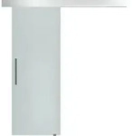 HOMCOM Glasschiebet&uuml;r Komplettset Schiebet&uuml;r, Zimmert&uuml;r mit Griffstange,
